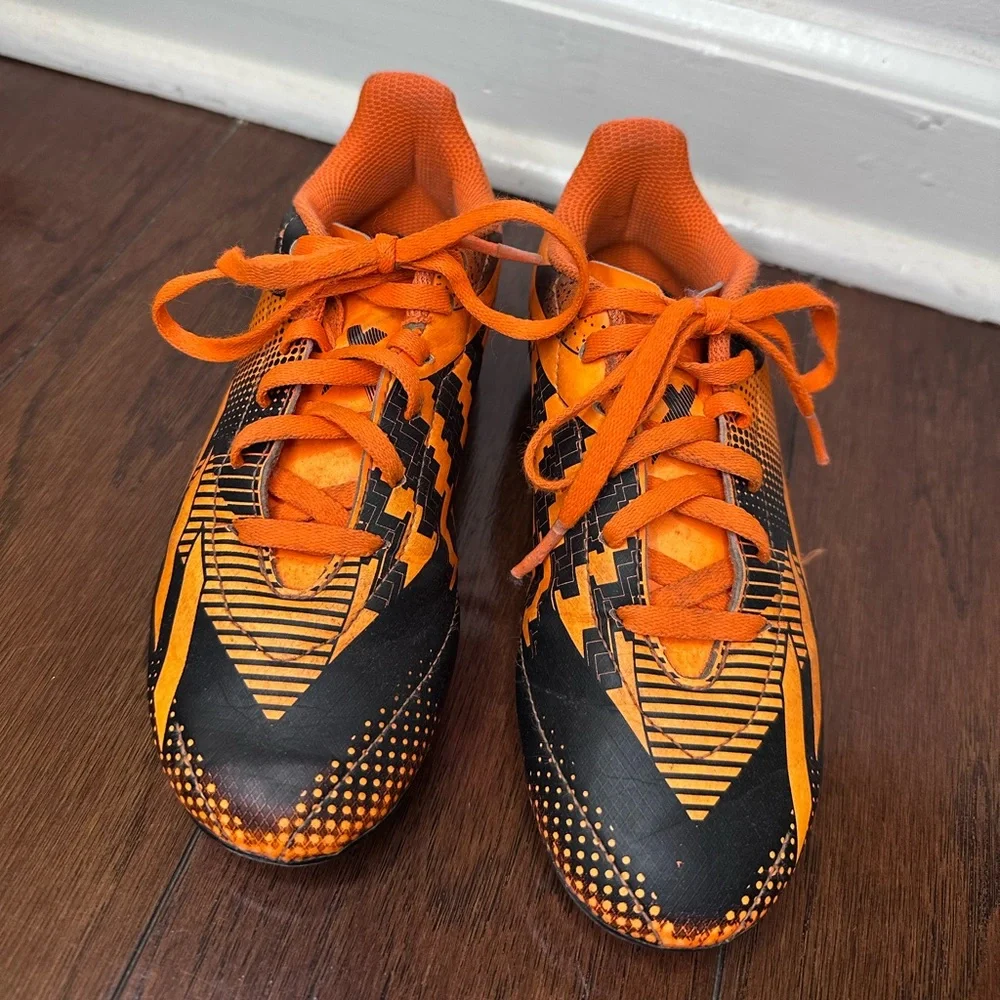Kids' Orange and Black Soccer Cleats